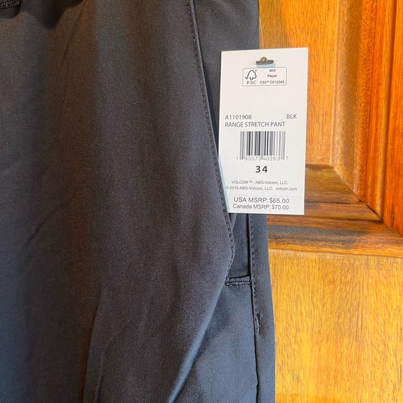 Volcom Range Stretch Pants - Black Size 34 - Picture 8 of 10